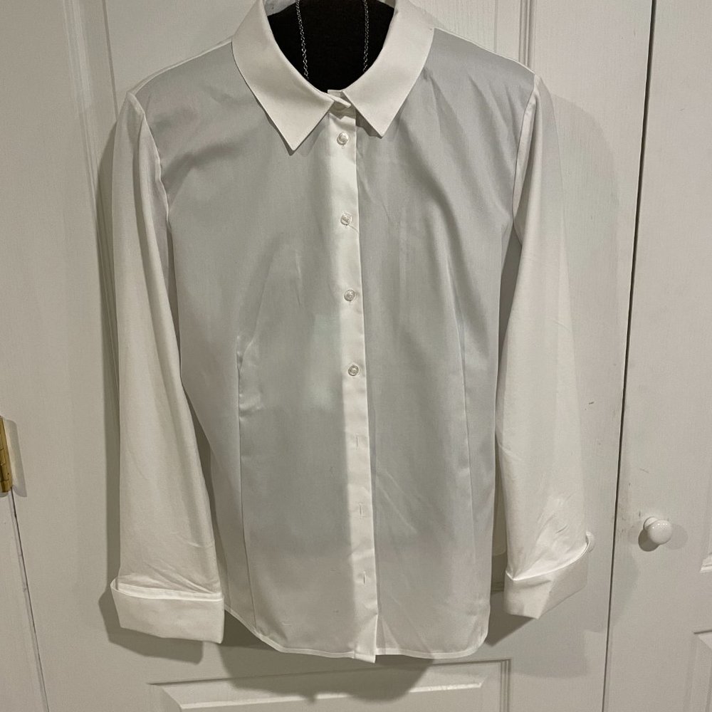Calvin Klein Mixed Material White Shirt